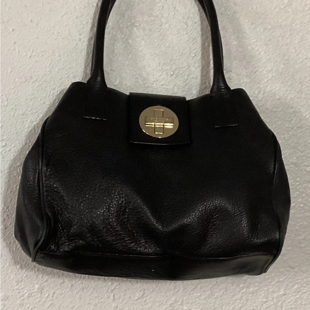 Kate Spade black leather shoulder bag
